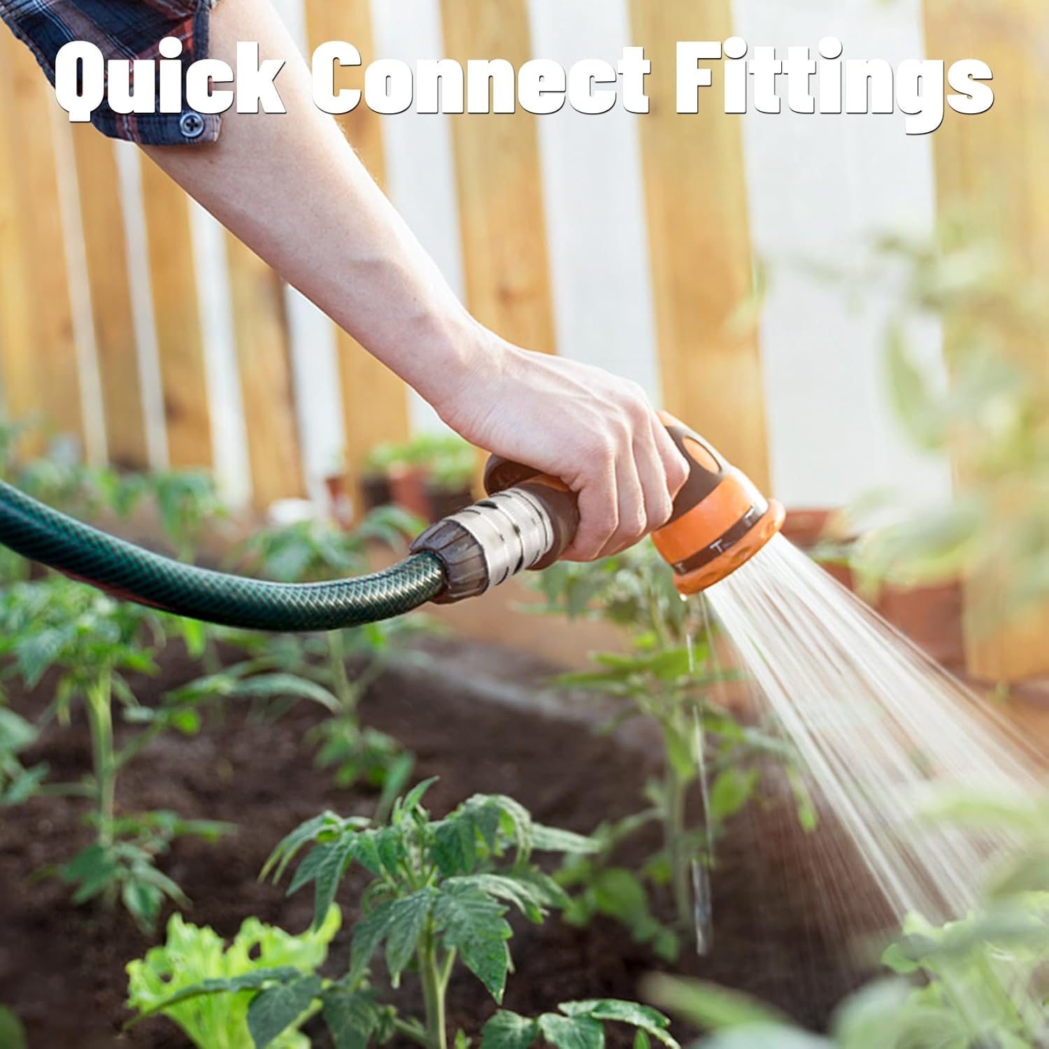 6 Pack Quick Connect Hose Fittings, Stainless Steel Garden Hose Quick Connector, Universal Fit 3/4 Inch GHT Water Hose Connectors, Quick Disconnect Adapter No-Leak