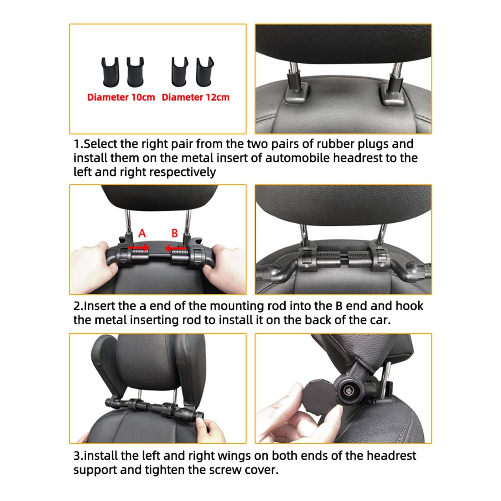 SSIMOO Cojín for reposacabezas de Cuello de Coche, cojín de Espuma viscoelástica for Asiento de Coche, Soporte telescópico for Cabeza Lateral de sueño en Columna Cervical Compatible con Adultos (Colo