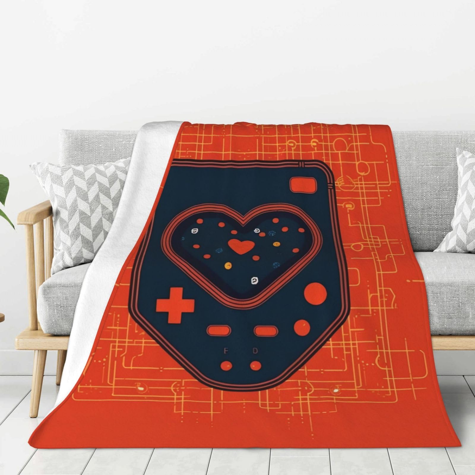 Couverture en flanelle douce pour canapé et lit - Plaid chaud toutes saisons 127x101 cm