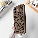 NITITOP Compatible with iPhone 16 Case Cute Stylish Leopard Print Design for Women Girls Men Artistic Soft TPU Shockproof Protective Full Camera Protection Cover - Brown