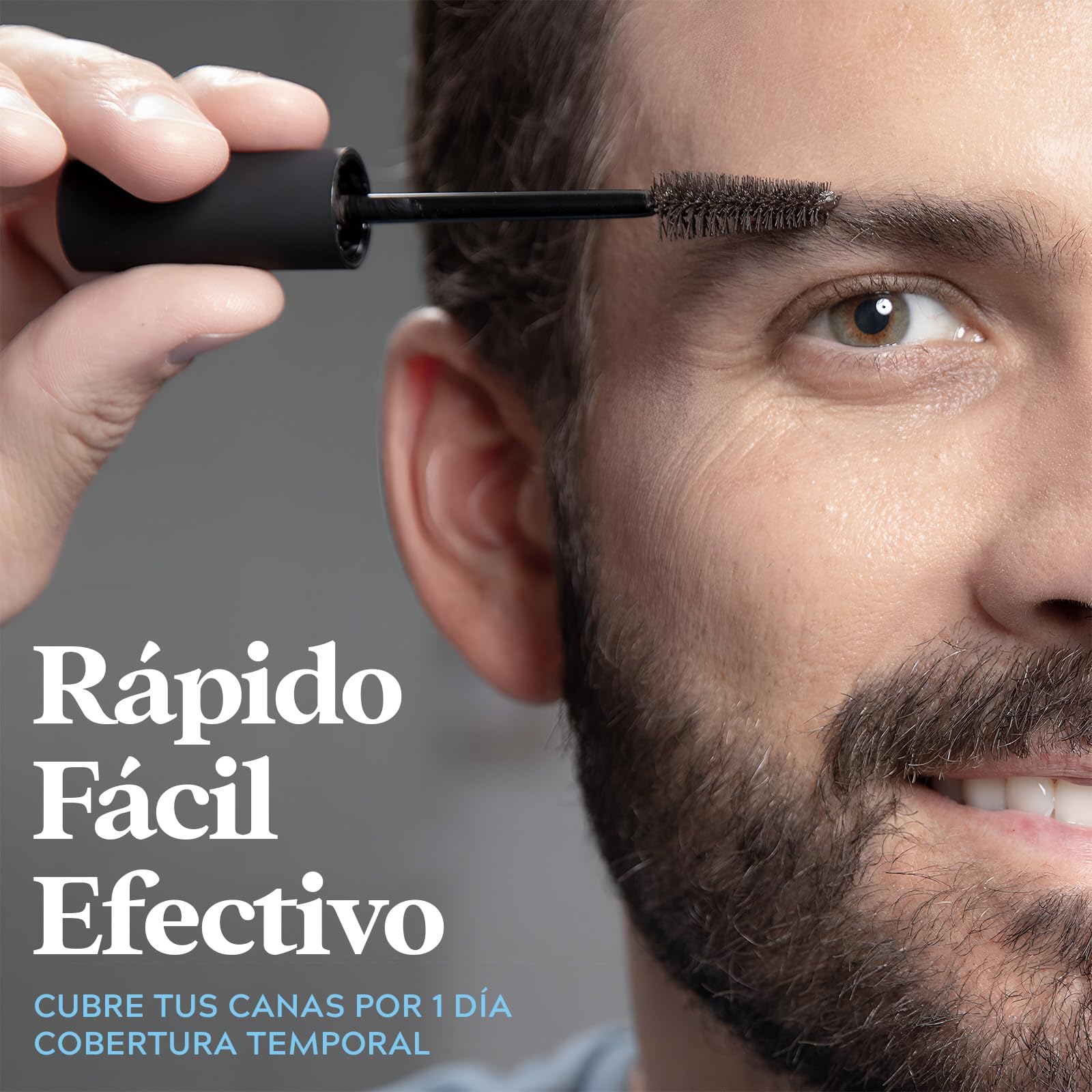 Just For Men Ritocco Istantaneo Per Barba e Sopracciglia Nero 9 ml Copertura Immediata dei Peli Grigi Ritocco Naturale Applicatore di Precisione Ritocco Rapido Uomo