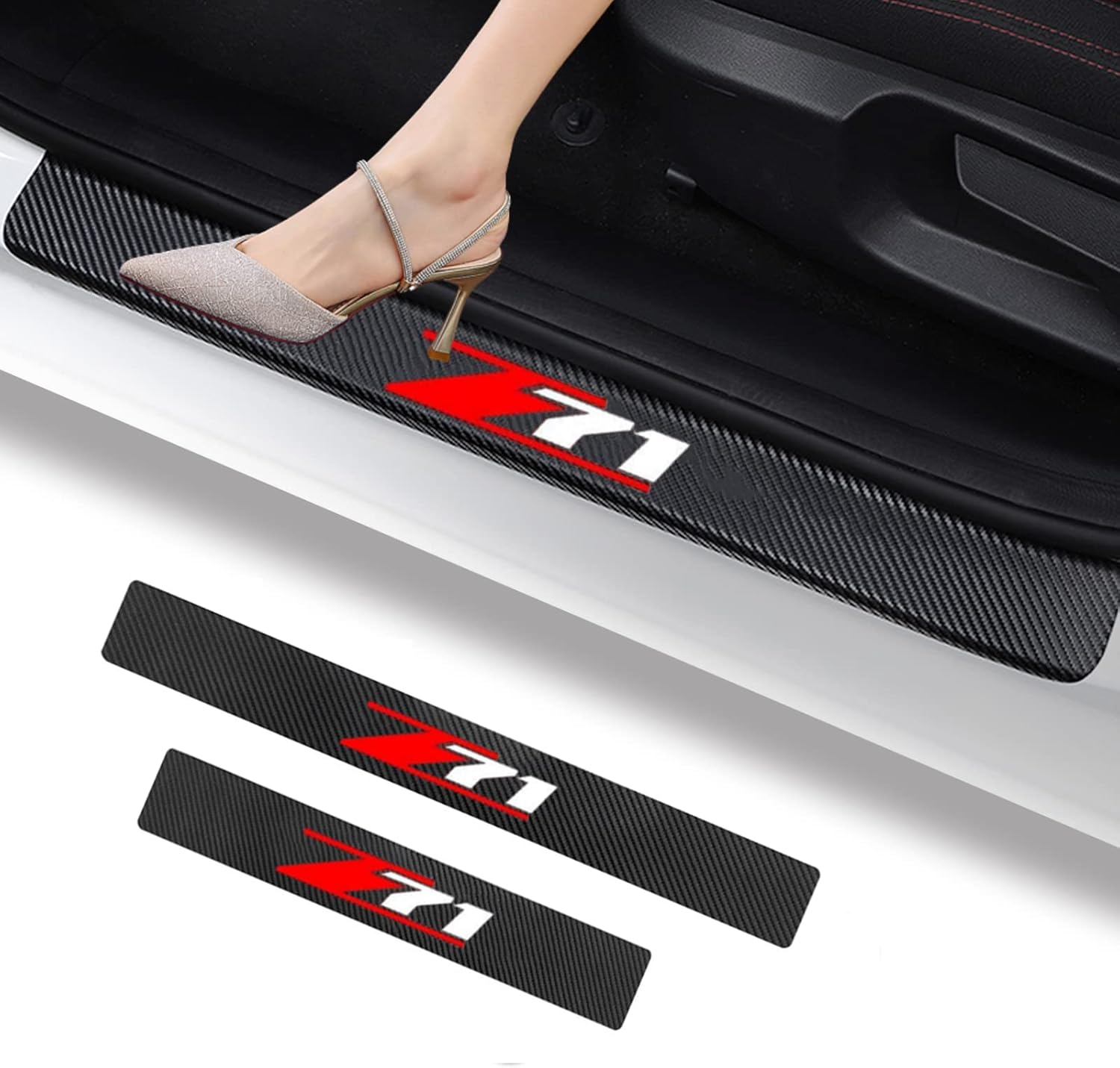 QZTYTY 4PCS Carbon Fiber for Silverado Accessories Door
