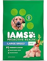 IAMS Proactive Health Adult Large Breed Chicken & Rice Dry Dog Food, 30 lb Bag - Joints, Muscles, Digestion Support