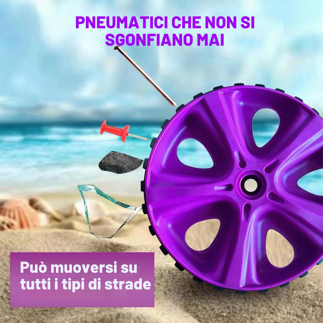 Carrello verticale regolabile per tavola da surf con ruote da spiaggia facili da usare, adatto per vari terreni