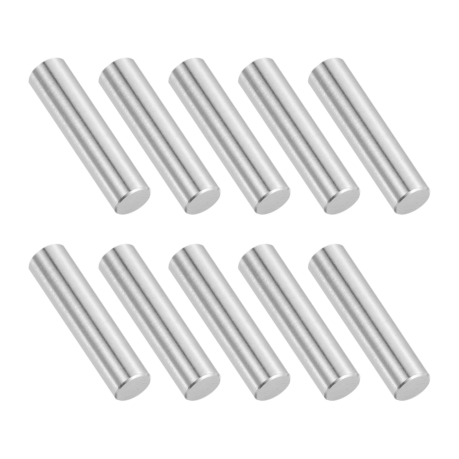 PATIKIL 5 Pcs Marine Grade 316 Stainless Steel Dowel Pins, 10mm x 40mm Round Metal Rods Linear Rail Rod Shaft Solid Bar Stock for Pegs Support Shelves DIY Craft Gear