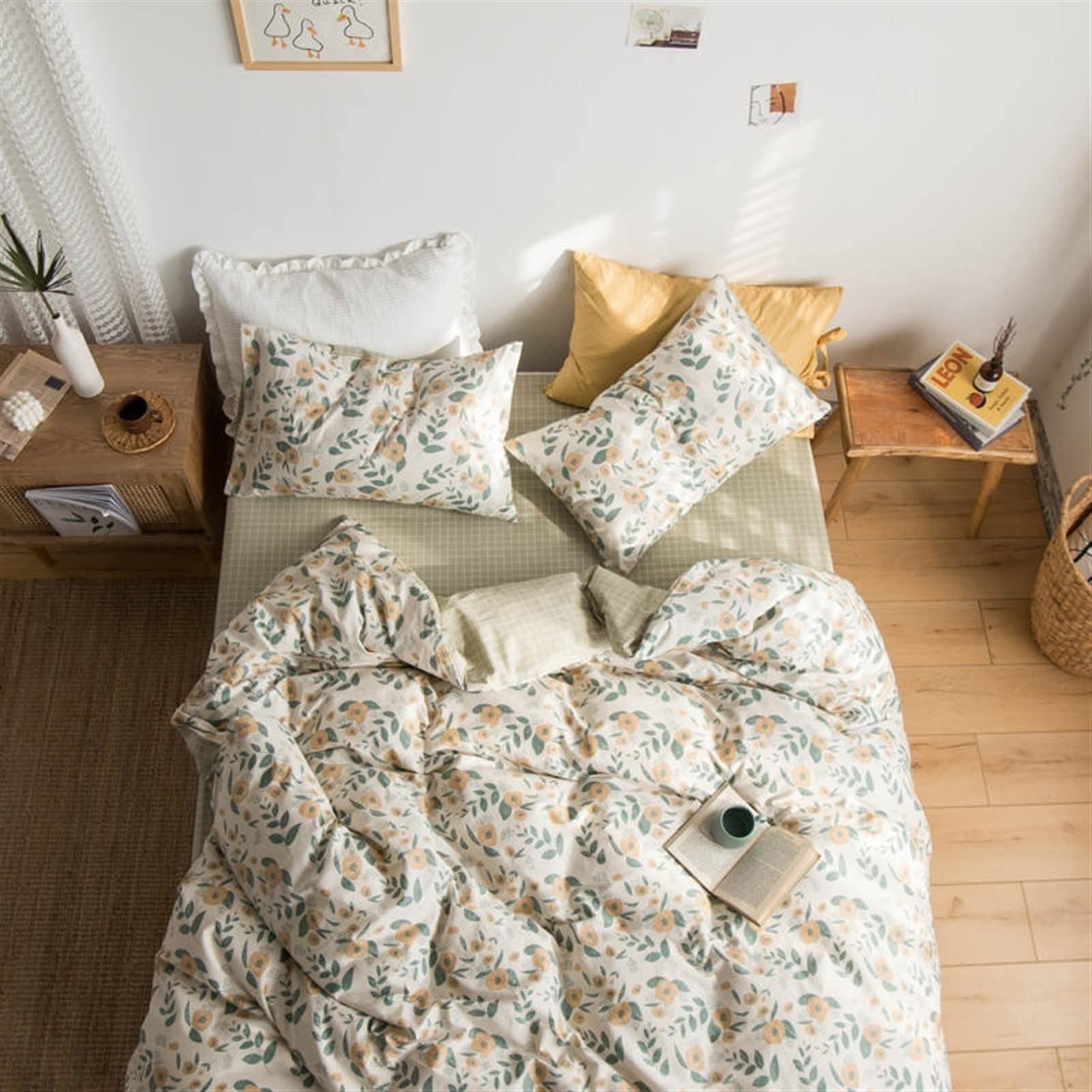 Amazon｜掛け布団カバーセット シックな花柄プリント掛け布団