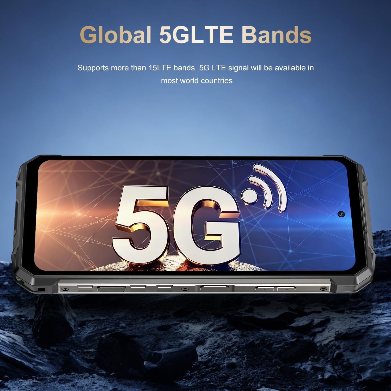 Xone pro Rugged Armor Unlocked Cell Phone, 32GB+512GB Rugged Phone Android 14, 16800mAh 5g Smartphone Unlocked, 7.0" FHD+120Hz Waterproof Smartphone, Underwater-night-Photo/108MP/Dual SIM/NFC (Silver)