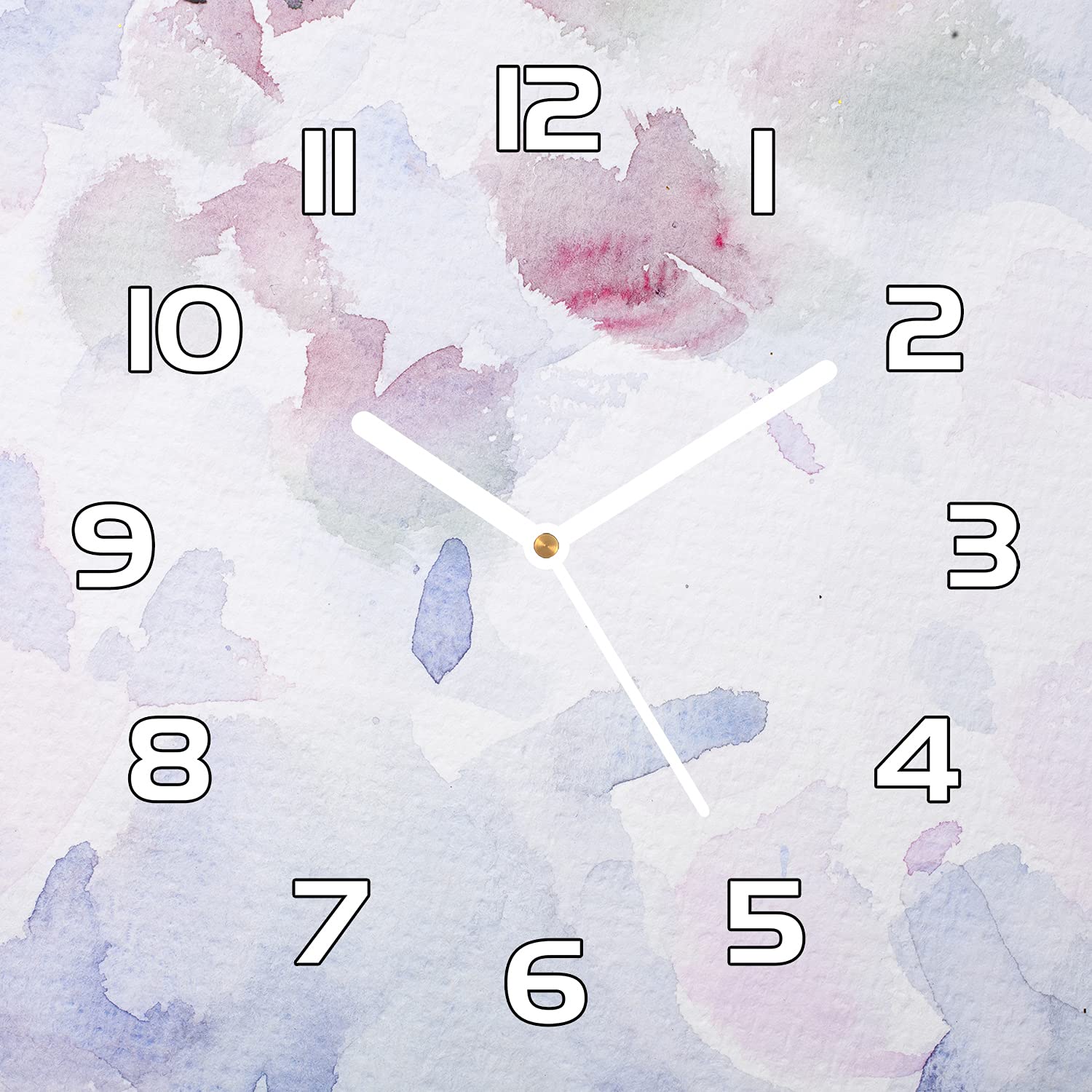 Horloge moderne salon en verre 30x30cm pour décorer vos murs