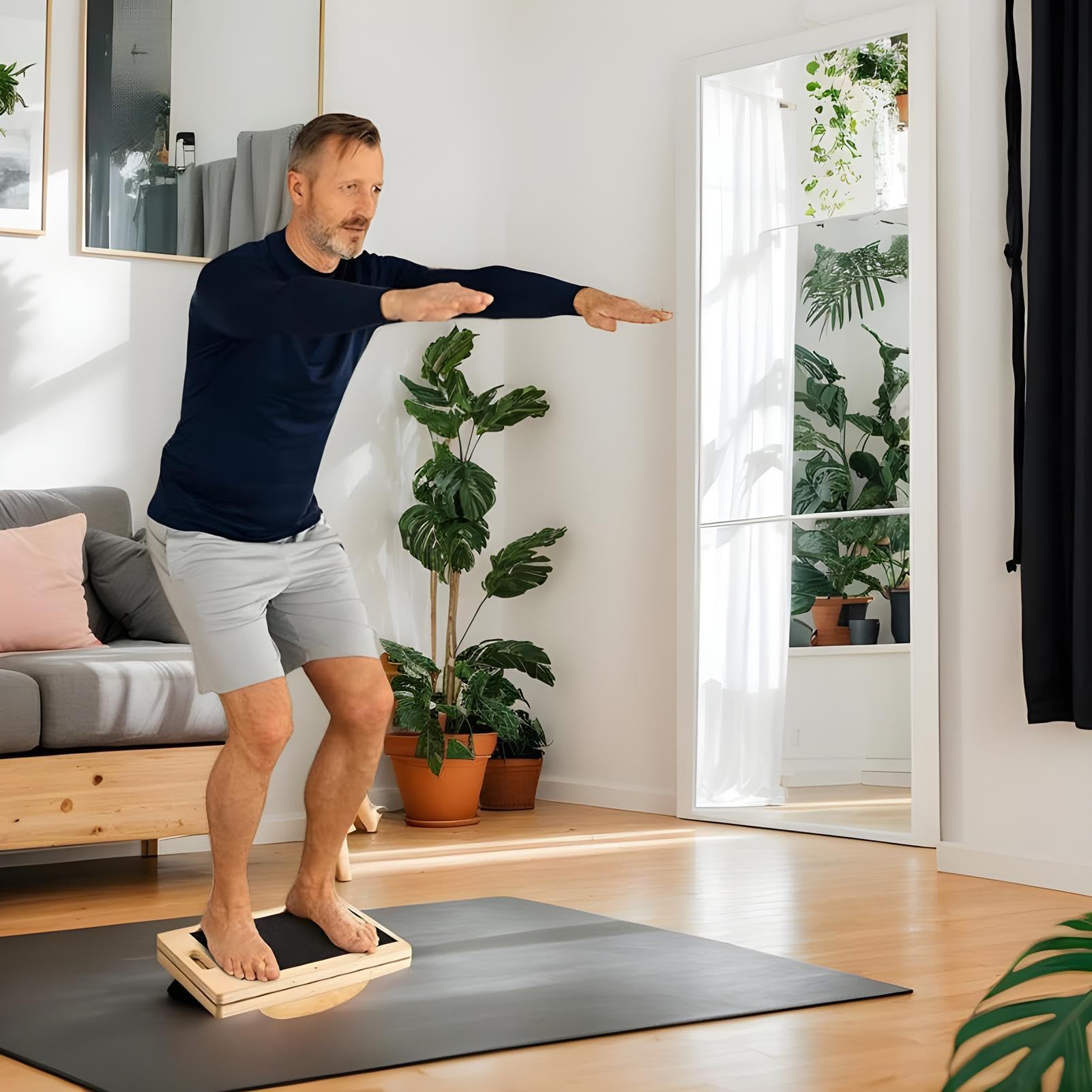 Tavola inclinata | Allungamento del polpaccio | Barella inclinata in legno | Strumento di bilanciamento 'angolo regolabile | Attrezzatura fitness per squat stretching caviglia