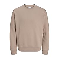 Jack & Jones Felpa da Uomo Tinta Unita, Mocha Meringue