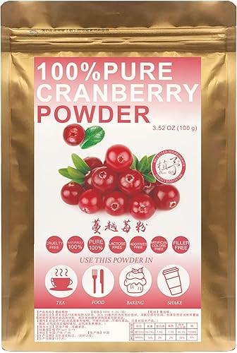 Plant Gift Polvo de arándano 100% puro y natural, para mujeres y hombres, 100% bayas enteras polvo de jugo de 3.53 onzas