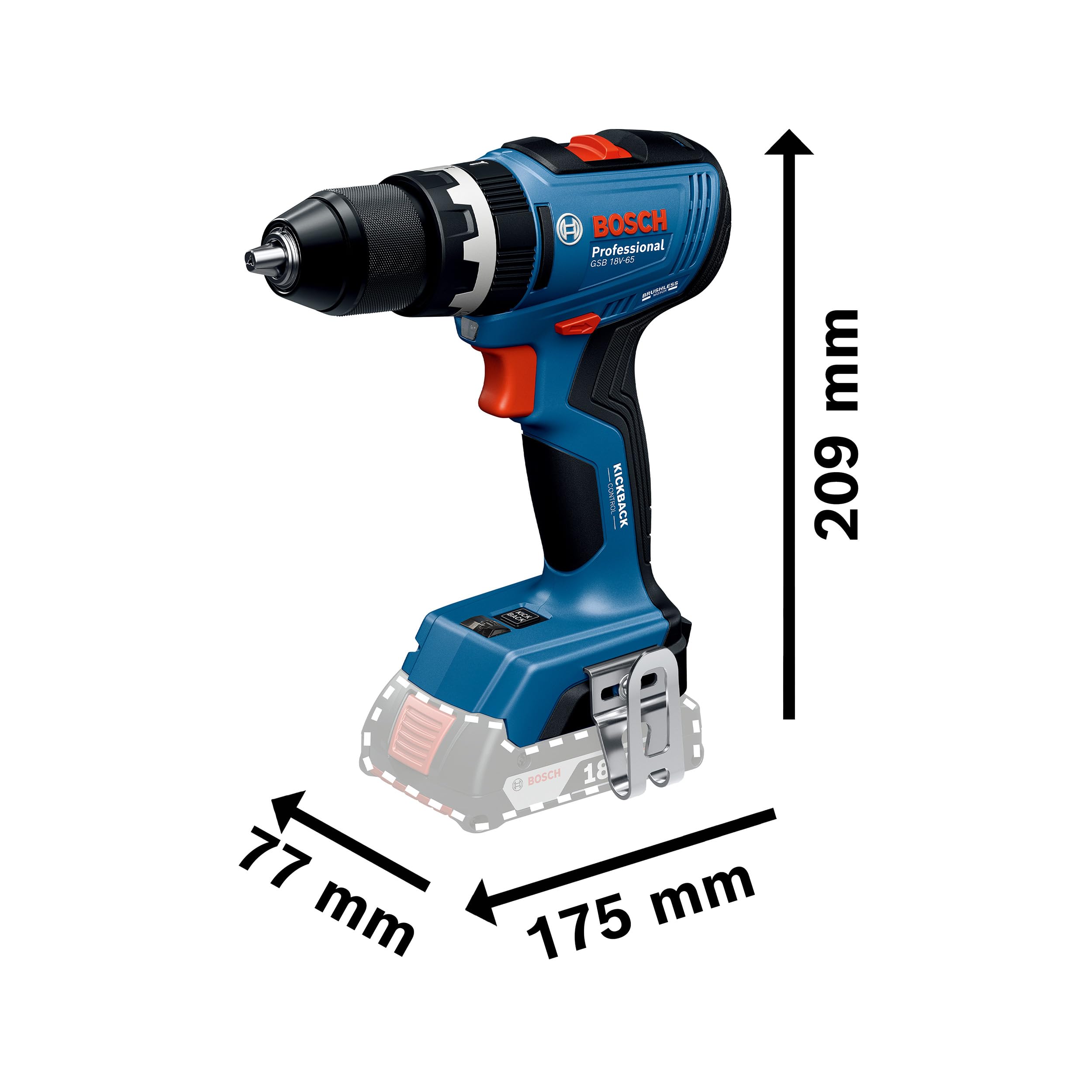 Bosch GSB 18V-65 GBH 18V-22 GWS 18V-11 Kit combiné 18V 5.0Ah