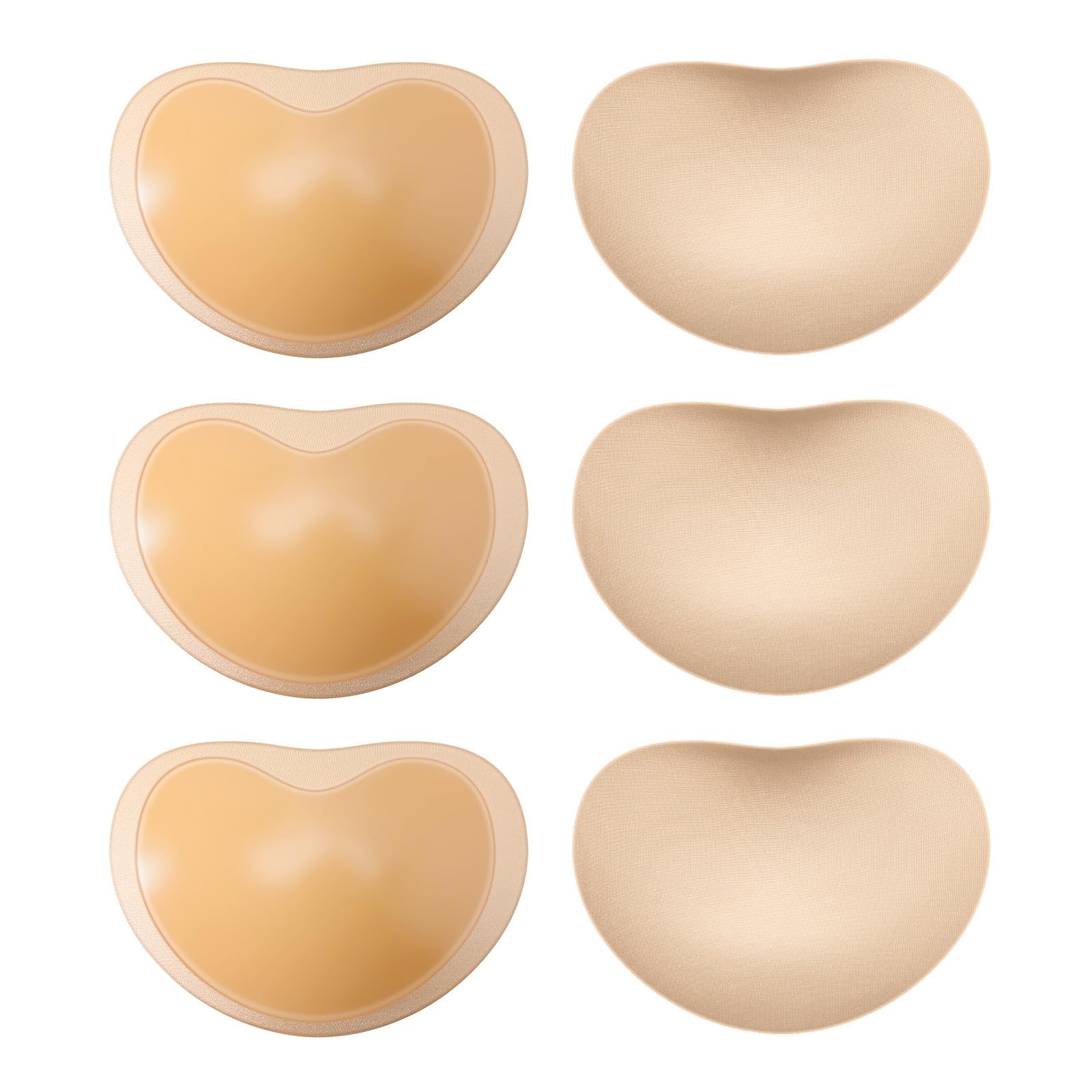 AuftlBra Pads Inserts Sticky Bra Push Up, One Sided Adhesive Breast Enhancers Lift Padding for Women Bikini Dress, A-C Cup