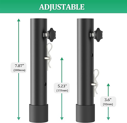 Miniatura 4 de Elevadores de mesa plegables para mesas plegables, patas rectas/dobladas, extensiones de patas de mesa plegables duraderas, 2 niveles/alturas,