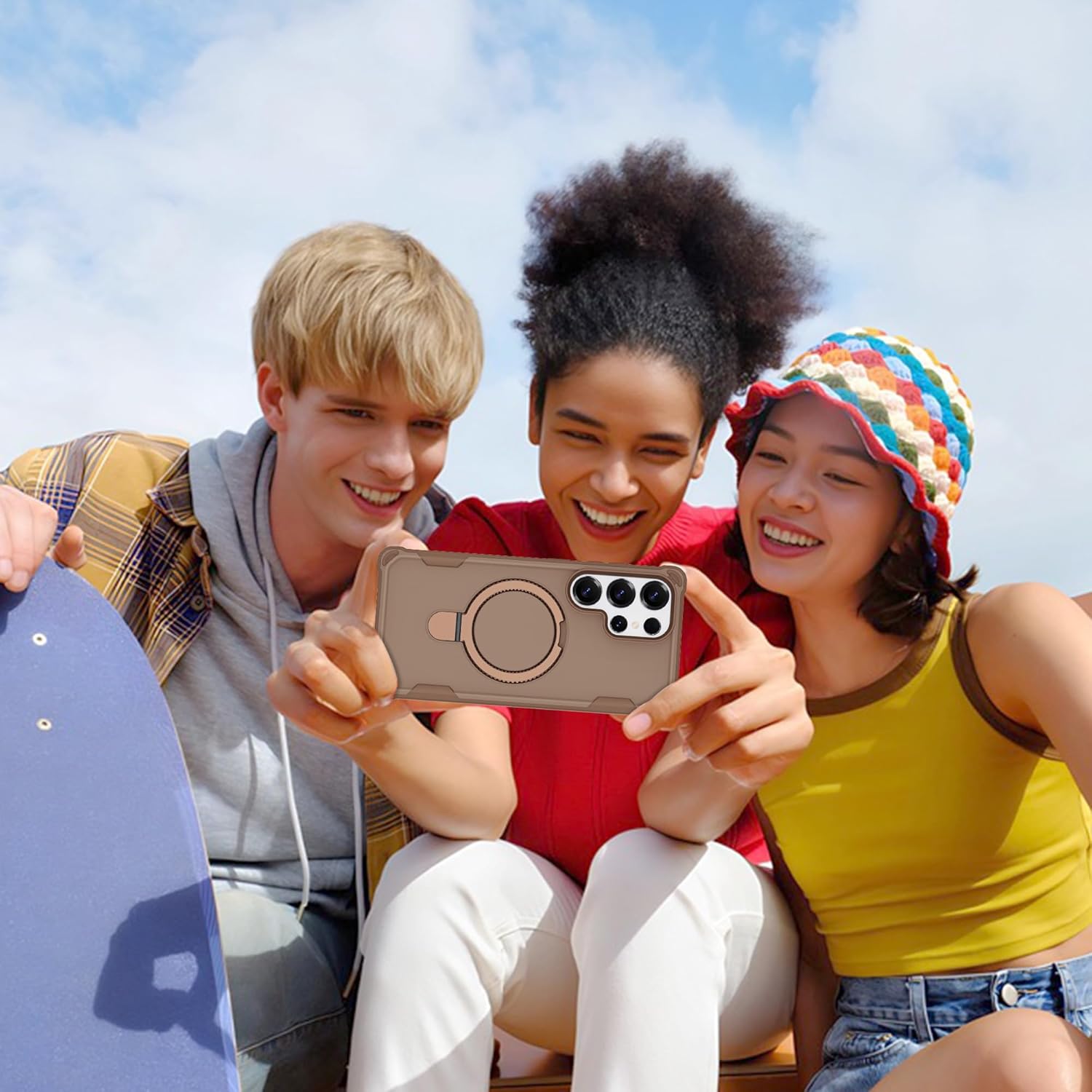 PeakFuel Designed for Samsung Galaxy S25 Ultra Case 6.9'' with Magnetic Ring Stand [Military Drop Protection][Compatible with MagSafe] Shockproof S25 Ultra Phone Case for Men Wowen,Brown - Image 6