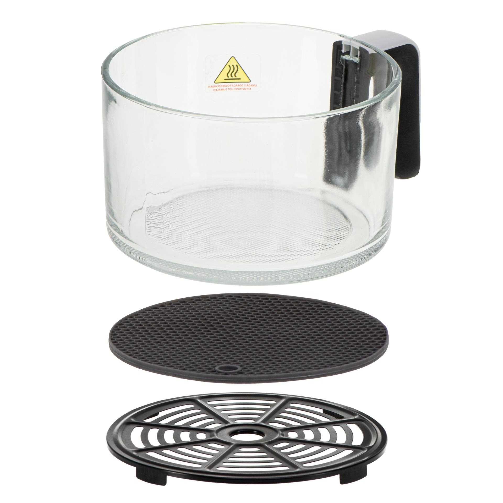 ADLER Air Fryer - Horno con cuenco de cristal 3L