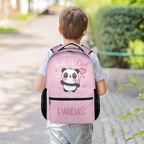 Miniatura 2 de Mochilas Panda para niñas, mochila linda de 16 pulgadas para la escuela, rosa, gran capacidad, bolsa de libros para niños de viaje, Mochila1-1,