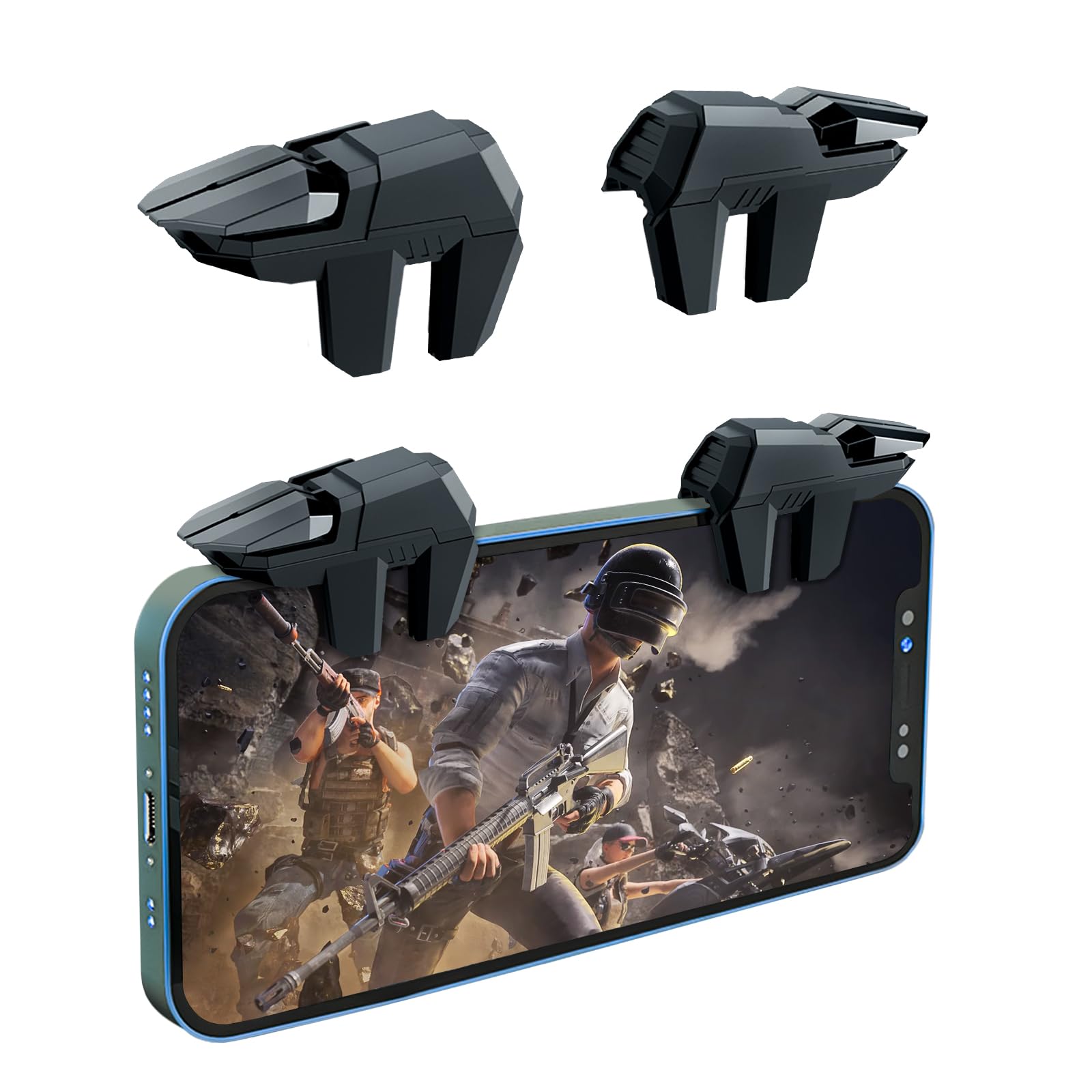 DiyGody PUBG Mobile Game Trigger für PUBG & Call of Duty, 4 Buttons Auslöser Joystick Gaming Gadgets Kompatibel mit iPhone & Android, Aim & Fire Game Phone Button Empfindlichen Ziel Feuerauslösern