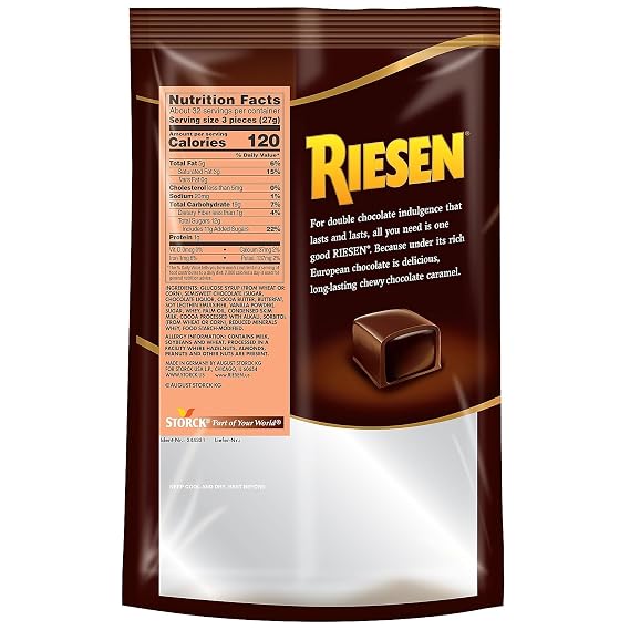 Riesen Chewy Caramel Dark Chocolate Pieces, 30 oz. (SUL398052)