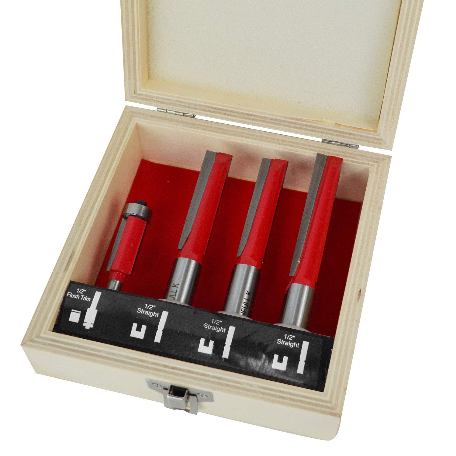 Faithfull RBSKWJ Coffret de fraises à défoncer Queue 1/2" Pack de 4 (Import Grande Bretagne)