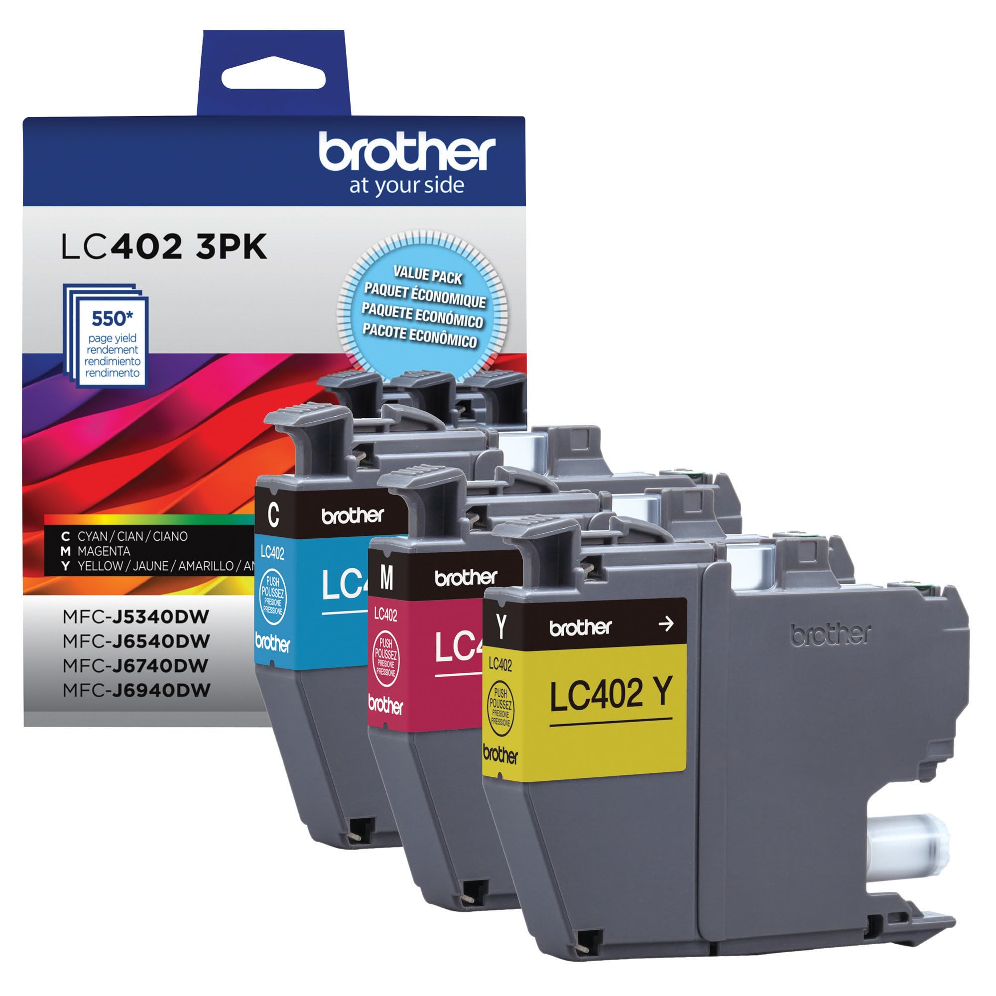 Amazon.co.jp: Brother 純正 LC402 3パック 標準印刷可能枚数 シアン