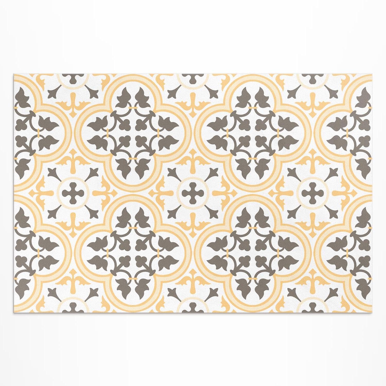 Tapis de jardin extérieur PVC 80x120 rectangulaire imperméable décoration terrasse