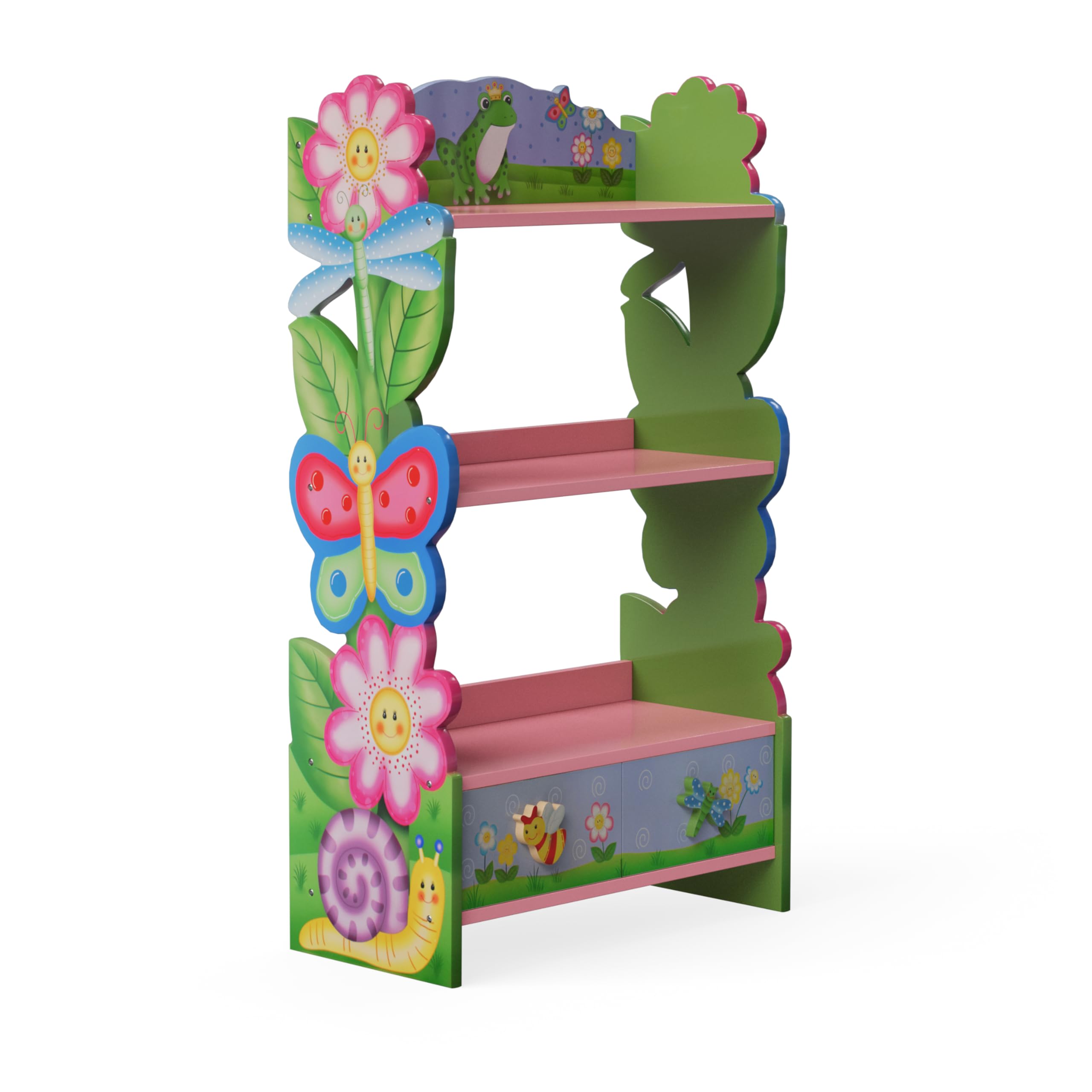 Fantasy Fields Bibliothèque Enfant Fille Bois étagère de Rangement Livres Jouets W-7500A | Étagère de Rangement Livres Jouets, 55,88 x 29,21 x 96,52 cm, Lot de 1
