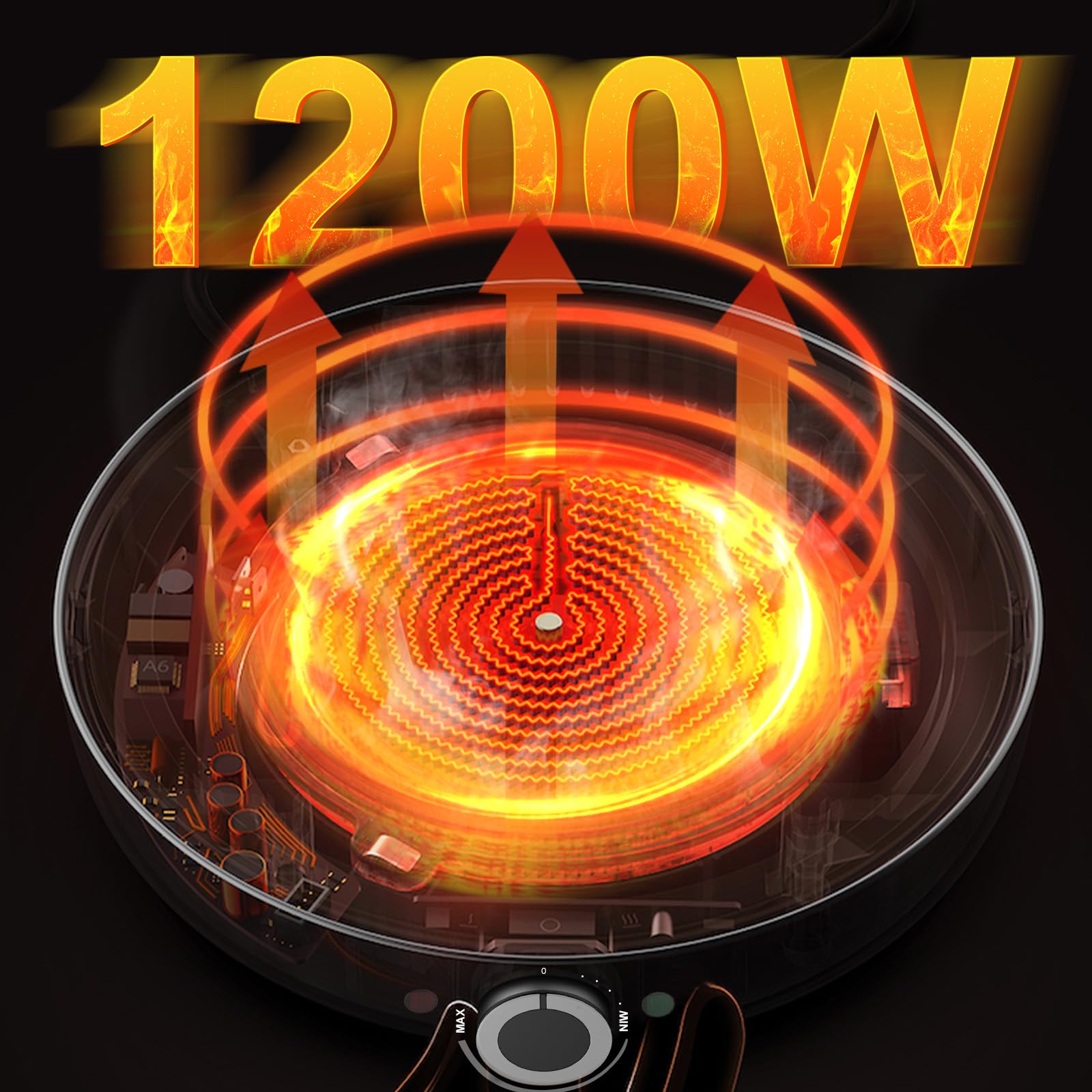 Crêpière électrique, 1200w crêpière sans colle pour la maison, contrôle de la température, acier inoxydable - facile à nettoyer et comprend un diviseur de pâte et une spatule