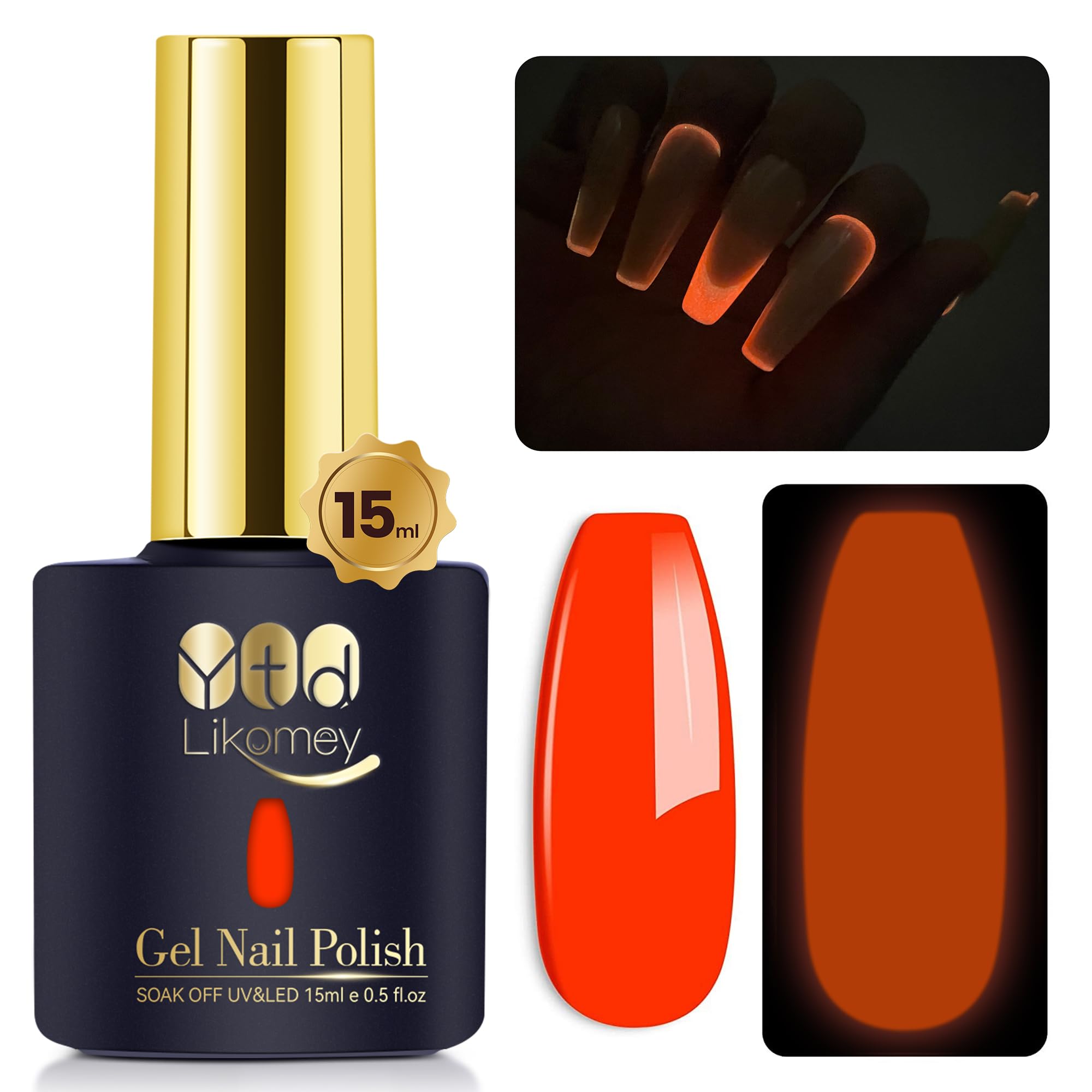 glow in the dark orange nails