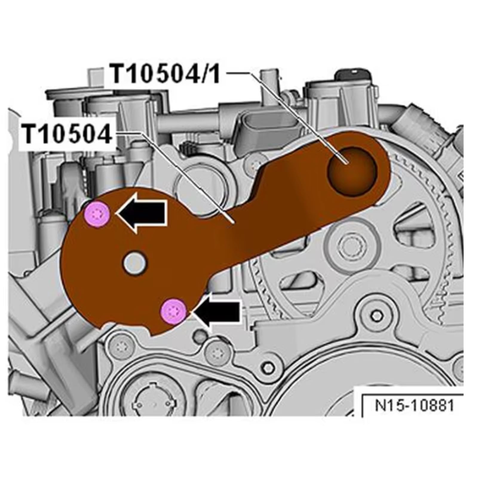 Herramienta tensora Para Seat T10504 Juego De Herramientas De Sincronización Del Árbol De Levas Del Motor Kit De Herramientas De Sujeción De Bloqueo Del Árbol De Levas