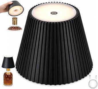 WILIT Wireless Lamp Shades for Liquor Bottle Lights, Cordless Table Lamp