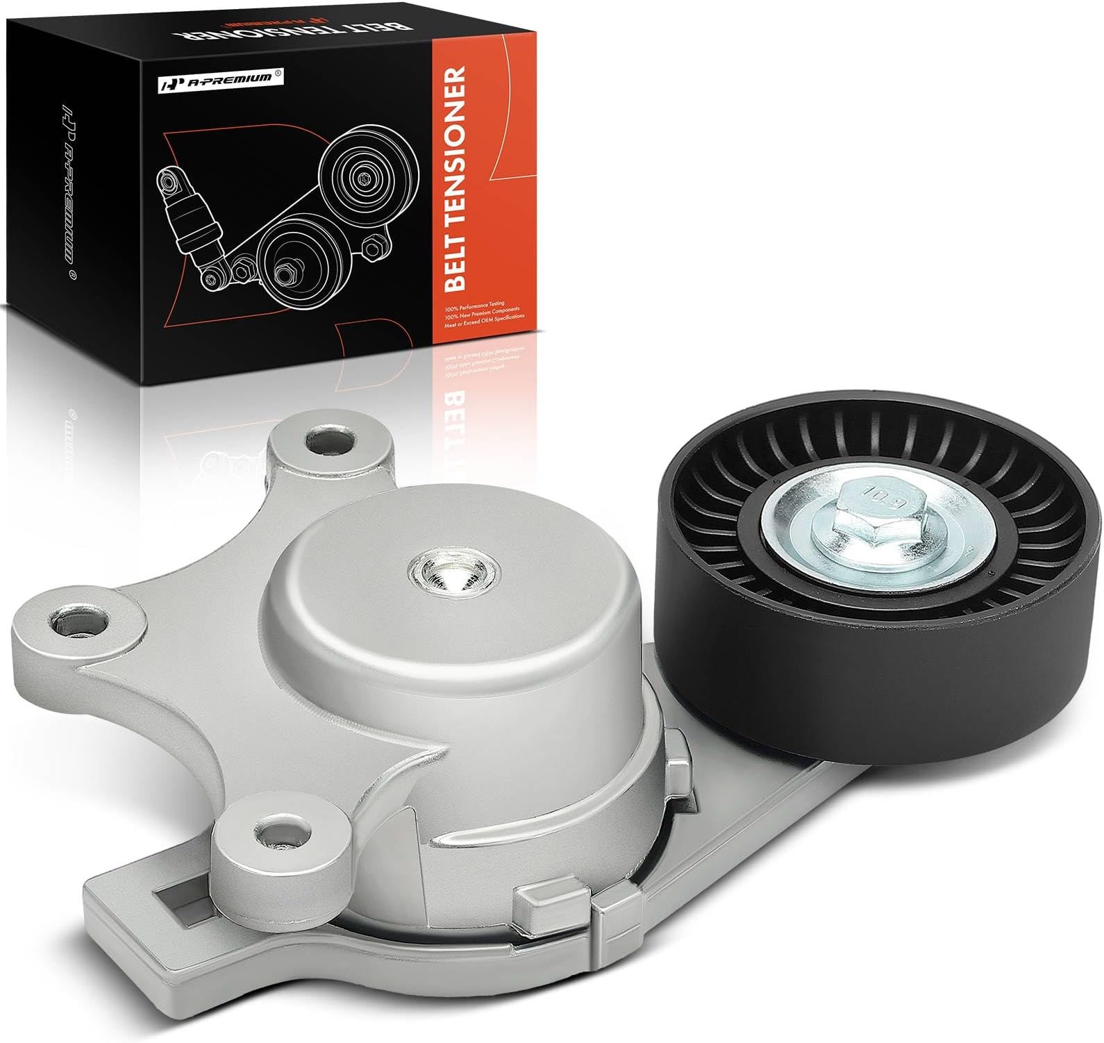 A-Premium Belt Tensioner Assembly Compatible with Ford Explorer Edge Flex Fusion Taurus Lincoln MKS MKT MKX MKZ Mazda 6 CX-9