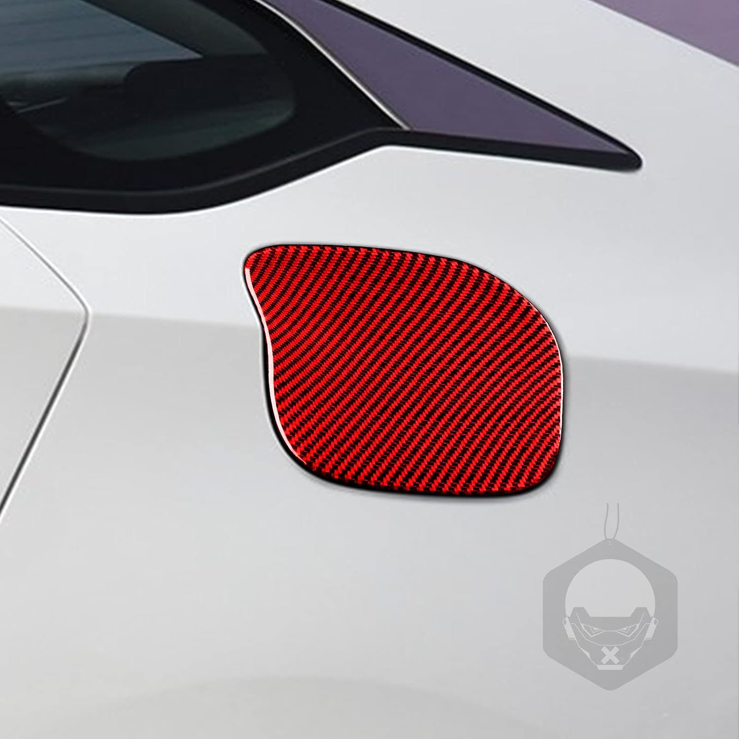 Fuel Filler Door Cap Gas Tank Cap Cover Trim Compatible with Honda Accord 2018 2019 2020 2021 2022 10th Gen Accessories Carbon Fiber Interior Stickers