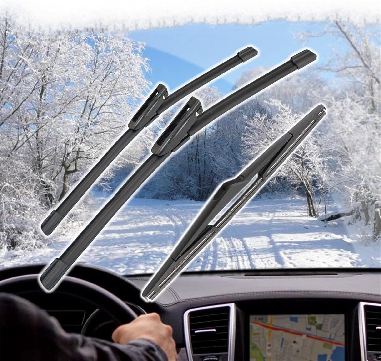 Escobillas limpiaparabrisas Delanteras Escobilla limpiaparabrisas para Renault para Scenic 3 para Grand para escobillas limpiaparabrisas Delanteras y traseras