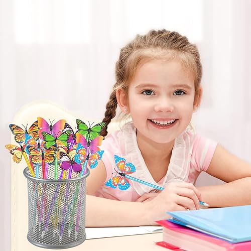 Miniatura 4 de 30 bolígrafos de mariposa, bolígrafos novedosos, bonitos bolígrafos para mujeres profesoras, bolígrafos de flores a granel para niñas y niños,