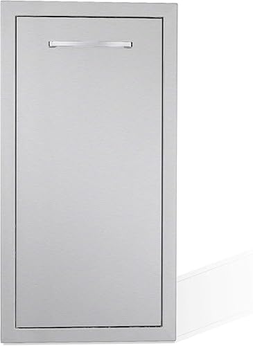 Miniatura 7 de Cajón de basura extraíble individual de 14 pulgadas de acero inoxidable para cocina al aire libre, cajón de basura para una papelera comercial de 10