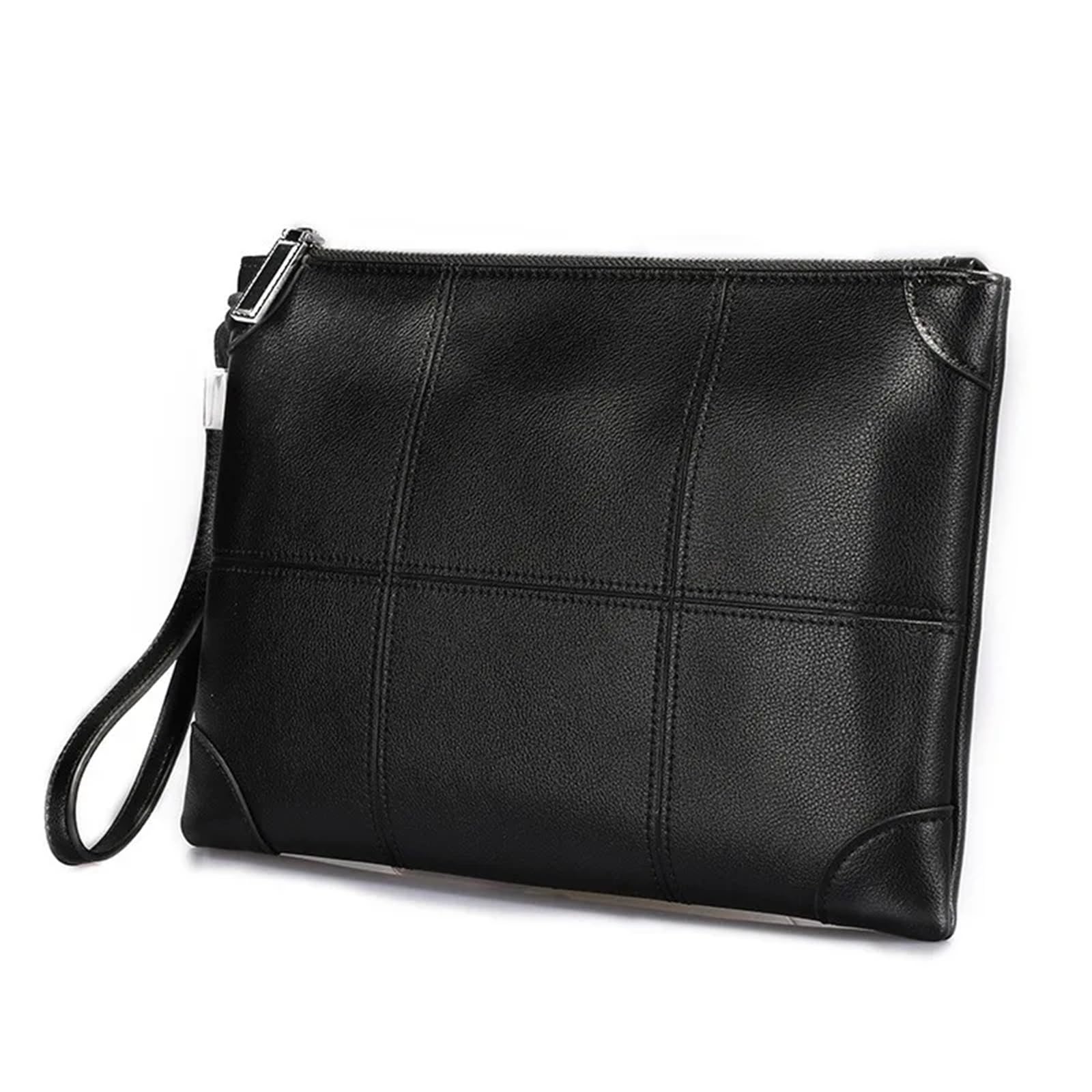 Borsa a mano da uomo, grande capacità, busta lavoro, portafoglio casual polso