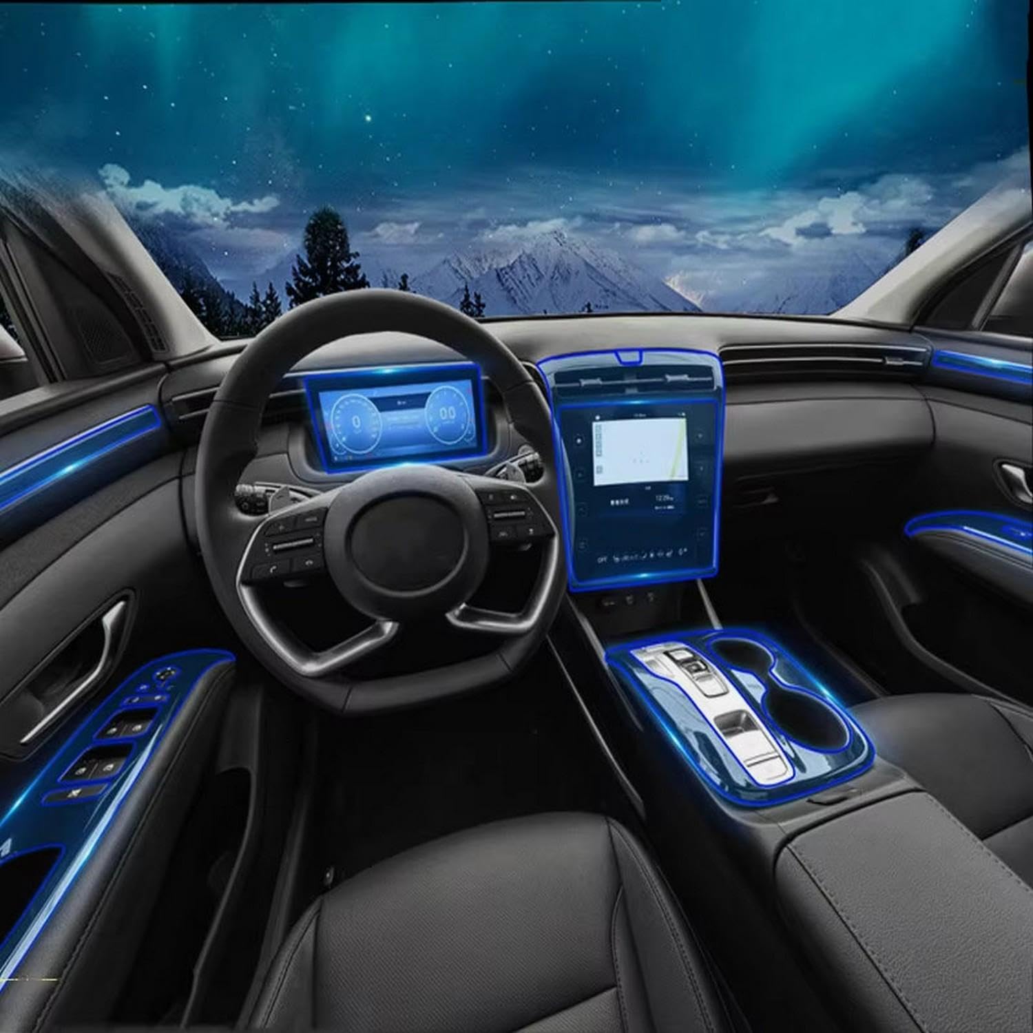 Film de protection console centrale pour Hyundai Tucson 2021 2022 Nx4