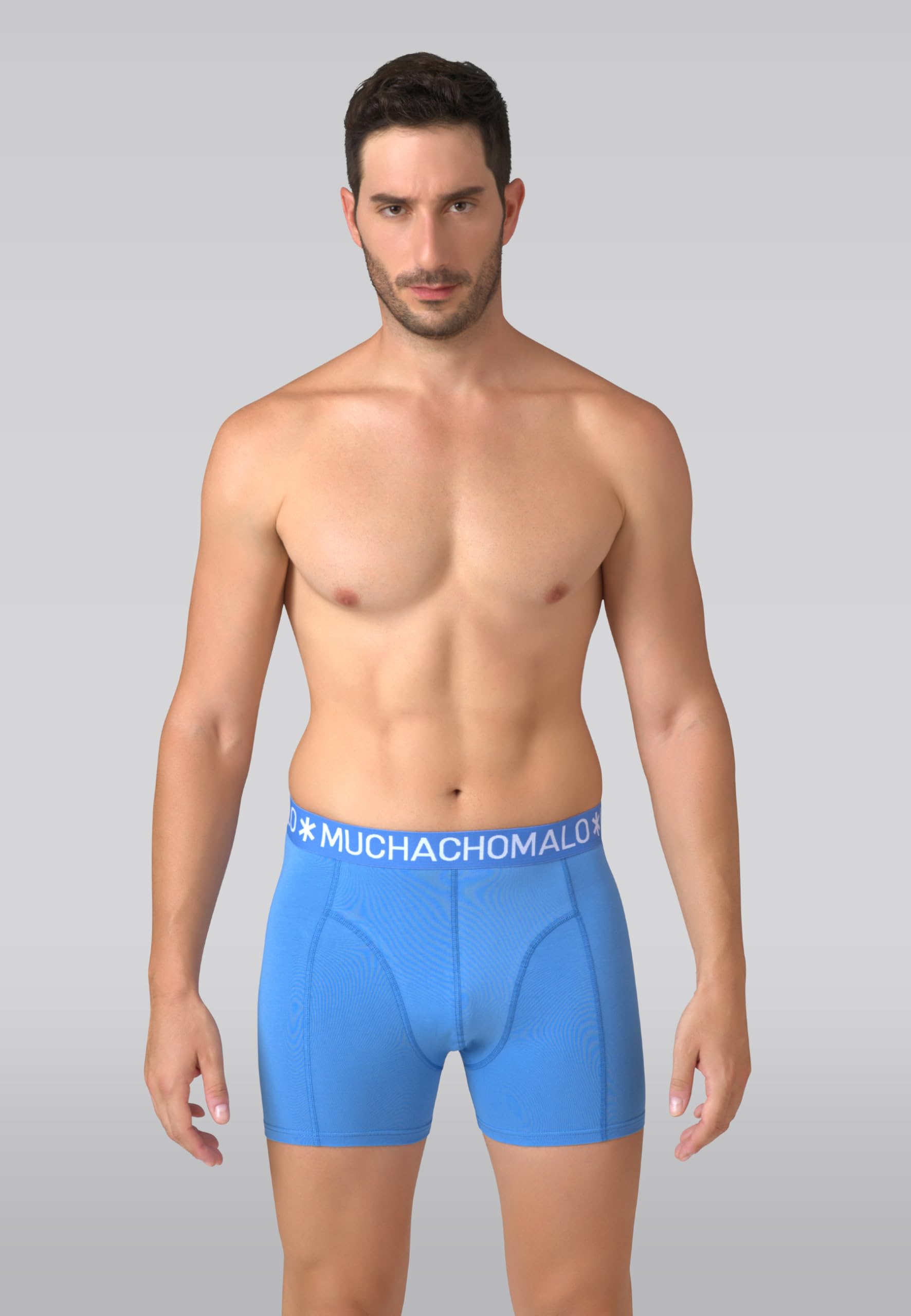 Muchachomalo Calzoncillos para Hombre, Ropa Interior Lisa de Algodón para Hombre, Pack de 10 Unidades, Bóxers Lisos de Corte Clásico con Cintura Elástica