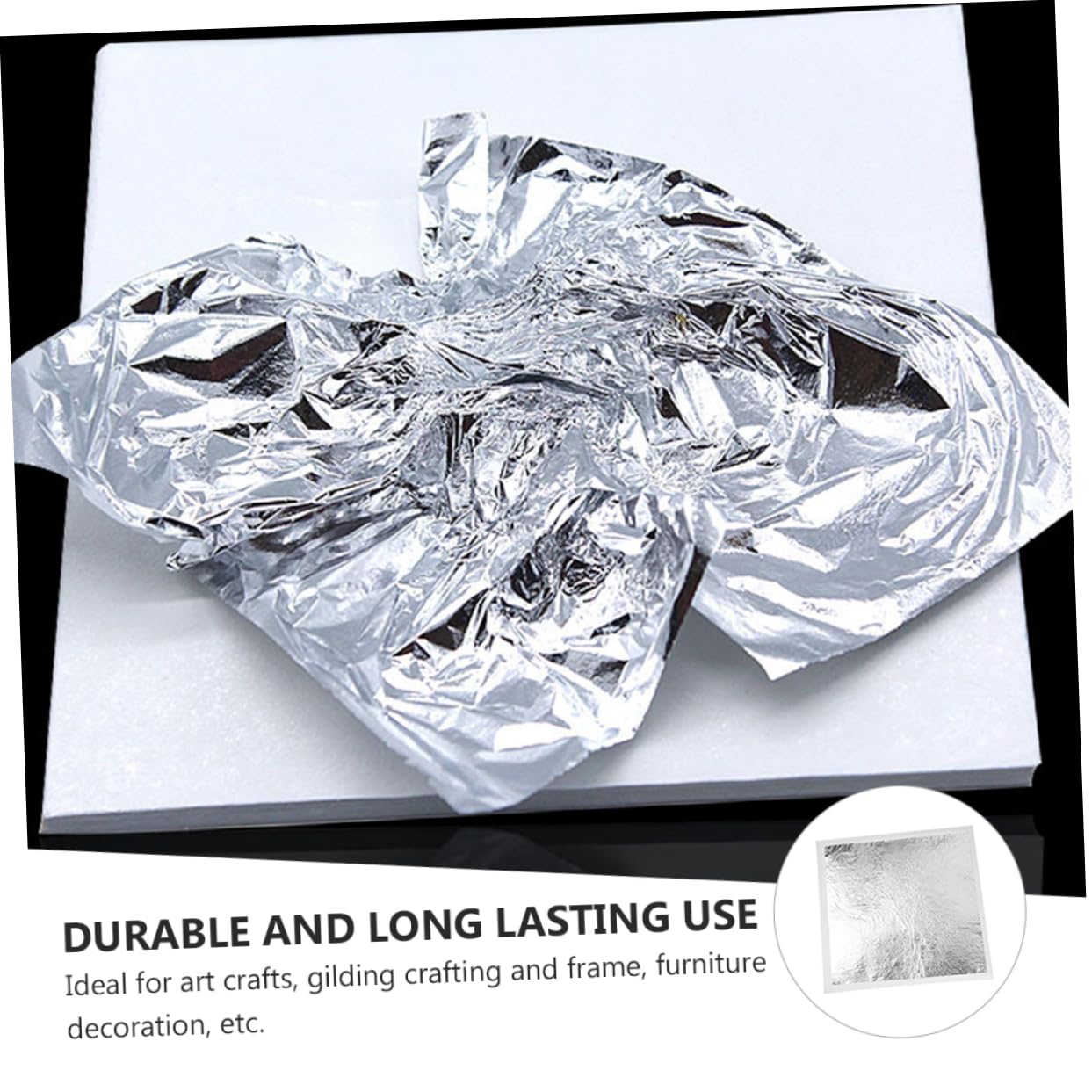 NUOBESTY 3 Sätze Silberfolie Vereiteln Vergoldung Nachahmung Artwork-Tool-Folie Wandverkleidung Wand Polsterung S Art Bettwäsche Folienblatt Bastelkunst Folie Silver 200 Stück * 3