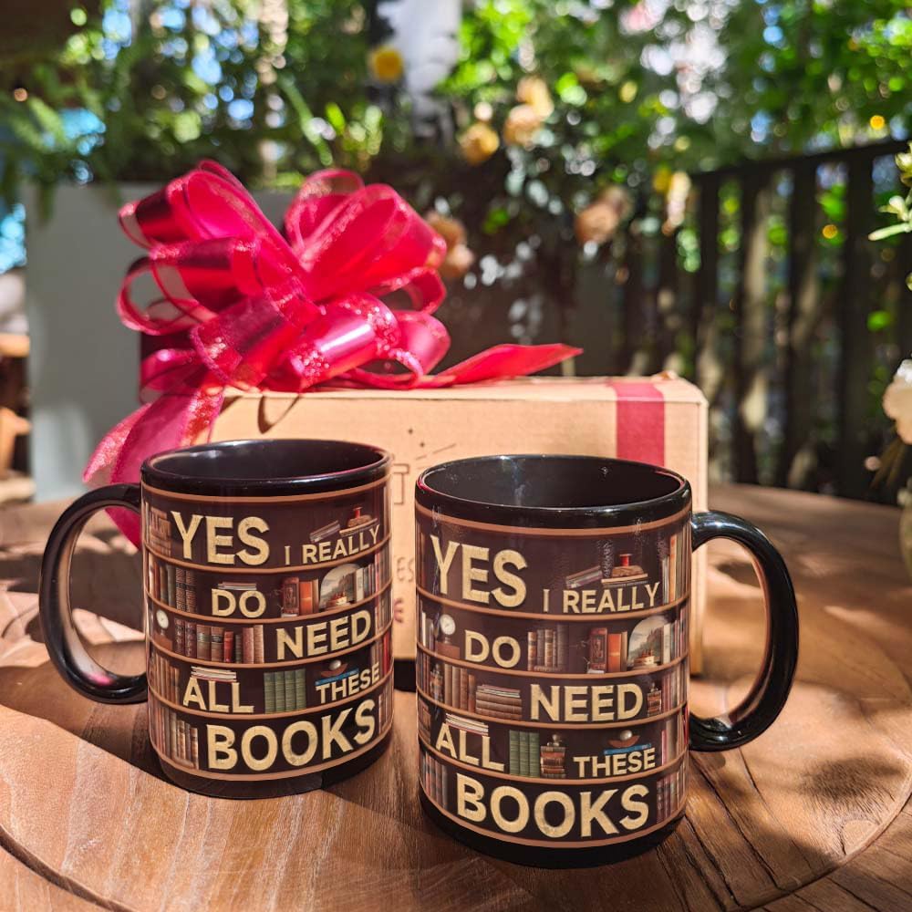 FALJIOK Novelty Coffee Mug for Book Lovers - 11oz, Christmas & Birthday Gift for Readers, Librarian Mug, Bookish & Bookworm Cup - Image 3