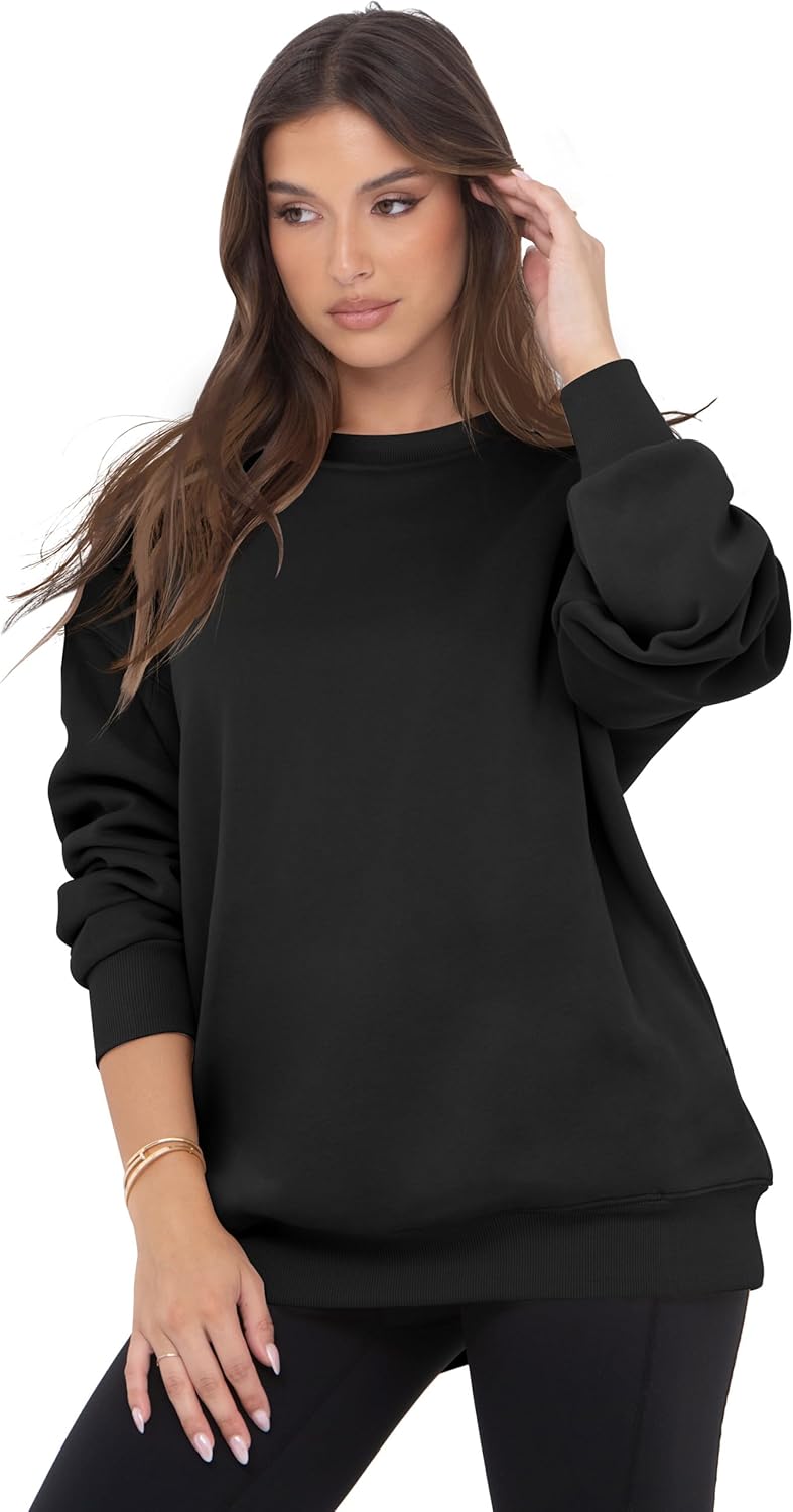 VIUTIL Womens Oversized Crewneck Sweatshirt Fleece Casual Loose Pullover Tops 2026 Winter Clothes - Image 5