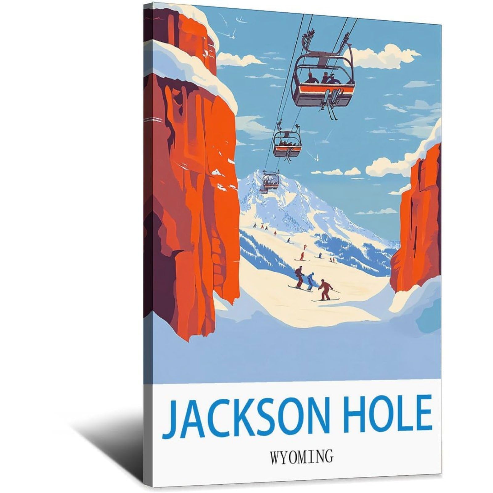 Affiche Jackson Hole Wyoming 20x30 cm impression sur toile - 6