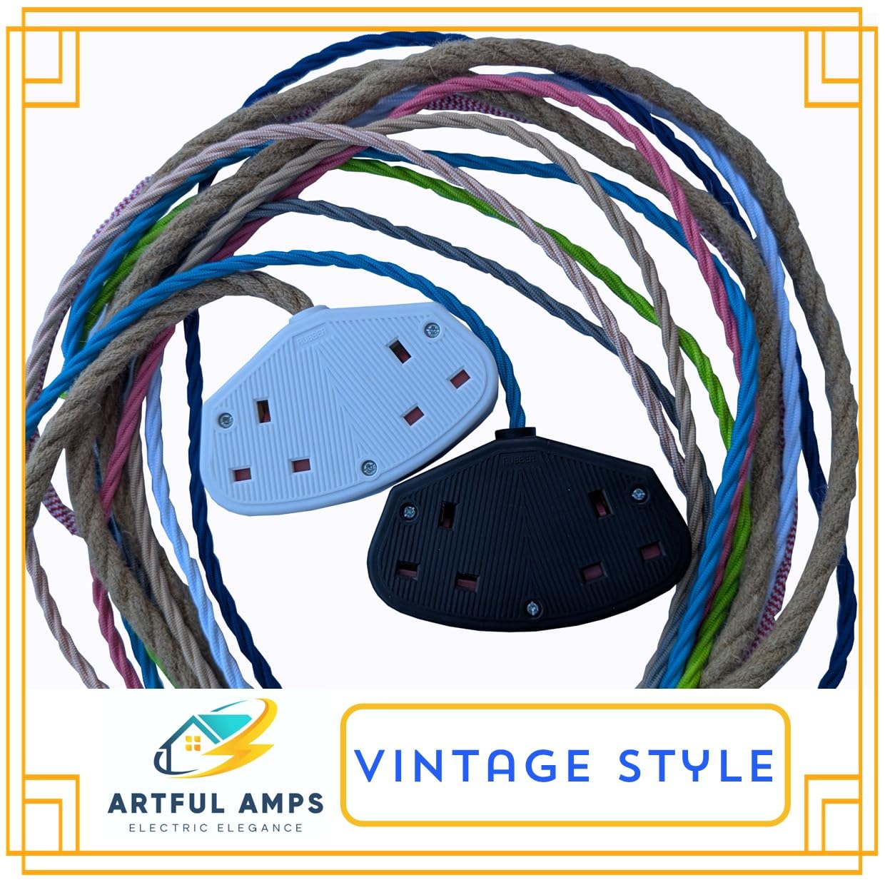 10M 2 Cordon Couleur Vintage Twist Tressé Tissu Lumière Câble Fil Électrique Pou - Foto 2