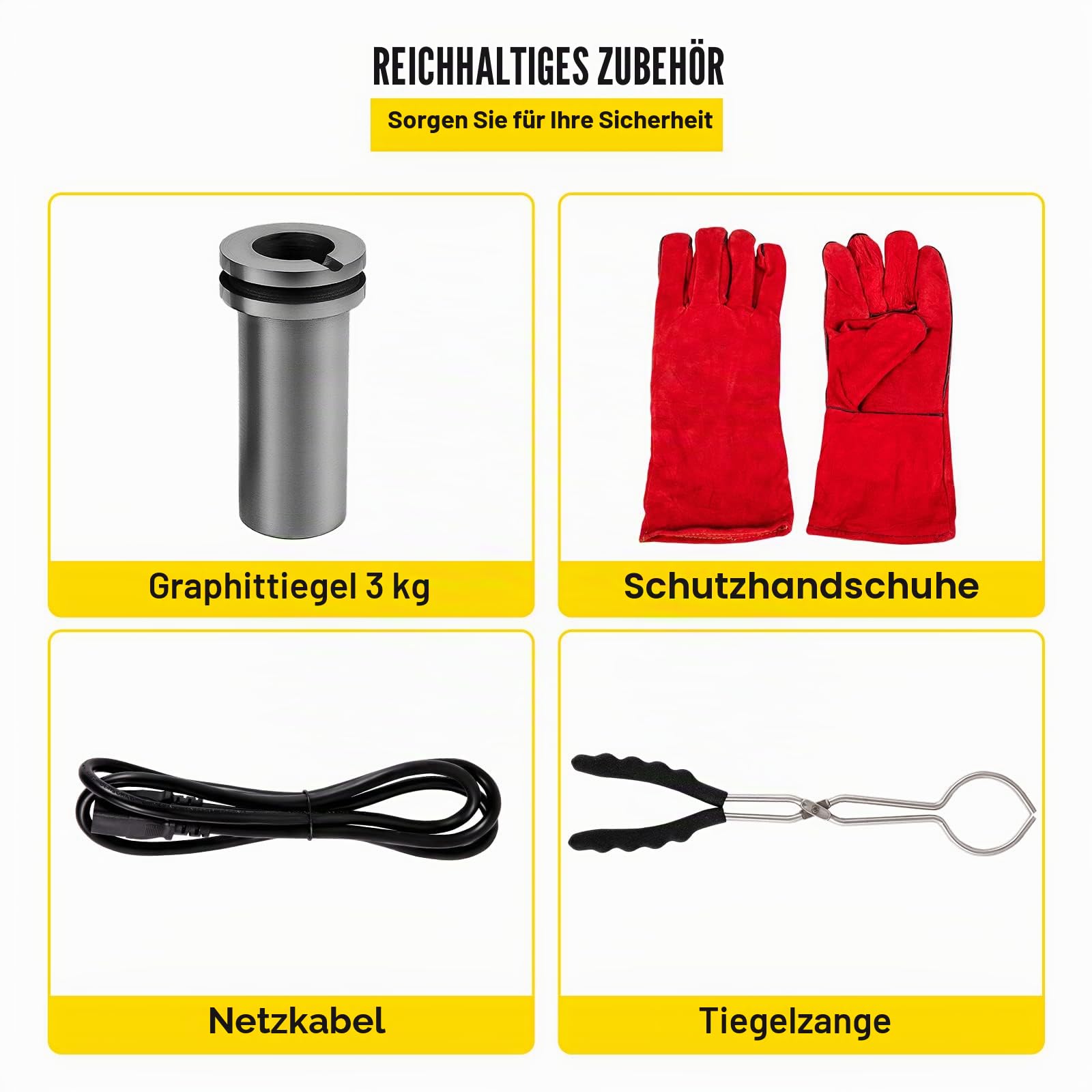 VEVOR Schmelzofen, automatisch, elektrisch, 3 kg, 1750 W, Goldschmelzofen, 1150 °C, professioneller Schmelzofen, digitale Steuerung mit Tiegel aus Graphit, schnelle Erwärmung für Metallbehandlung