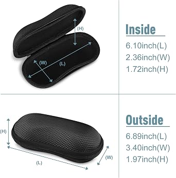 FINTIE Sunglasses Case, Hard EVA Shell Shockproof Sport Glasses Case with Metal Carabiner Travel Zipper Eyeglasses Holder