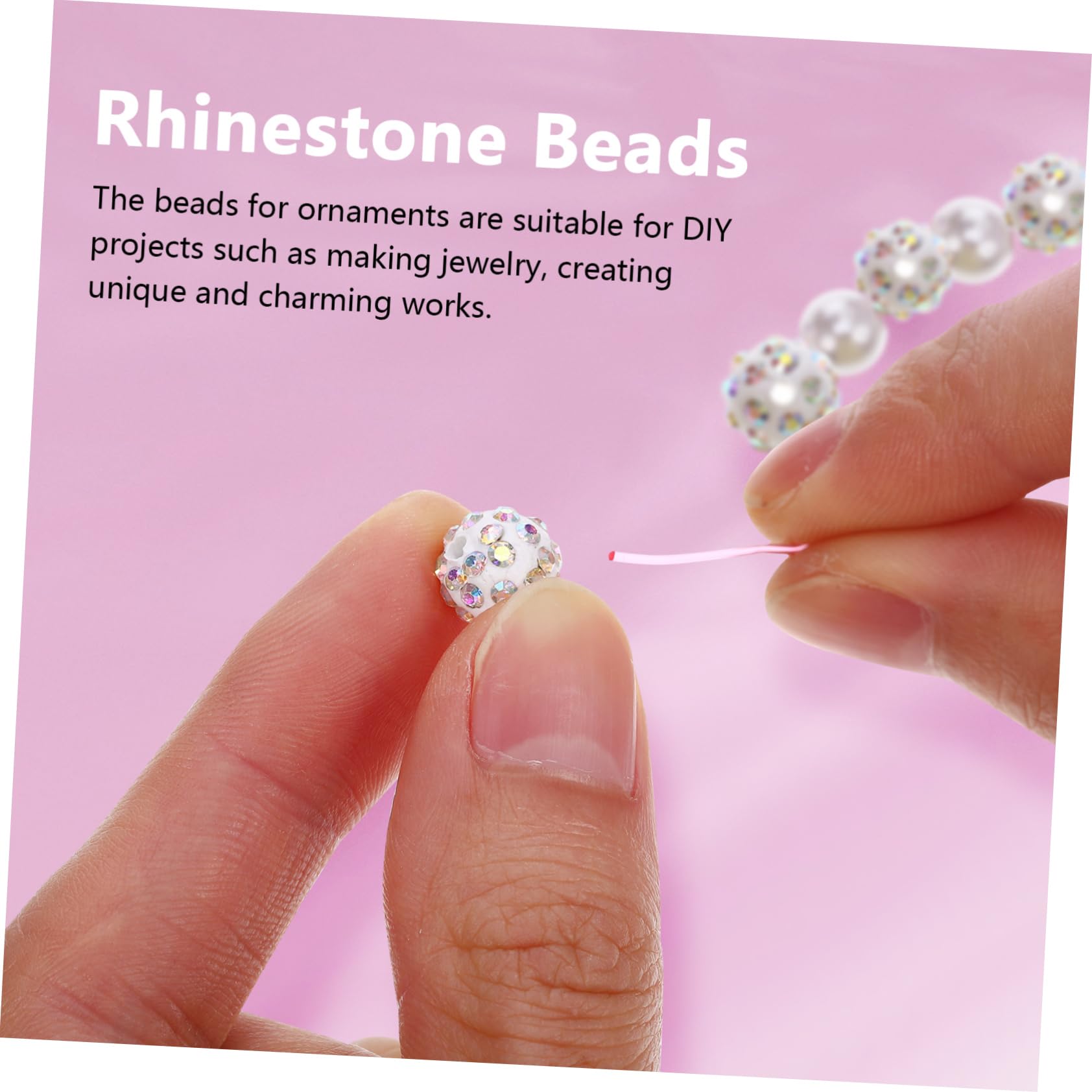TEHAUX 300piezas Abalorios De Diamantes De Imitación Para Joyería Diy Bolas Espaciadoras Para Pulseras Collares y Manualidades