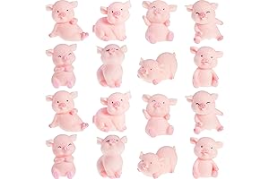 Jetec Resin Pig Figurines: Miniature Pig Charms for Creative Delights