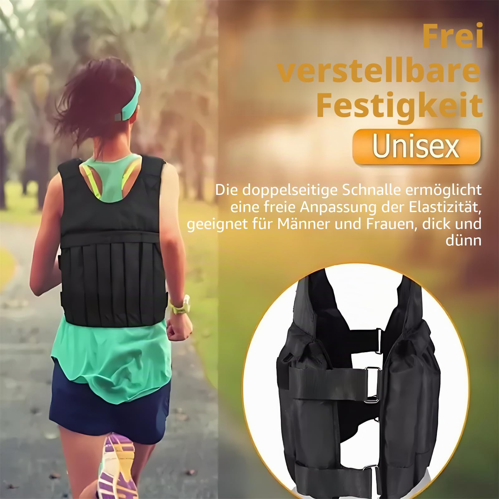Einstellbare maximale Belastung 20 kg Gewichtsweste 12 Beutel Fitnessstudio Laufen Fitness Sporttraining Gewichtsverlust Jacken Training Trainingsweste für Workout-Übung Boxtraining
