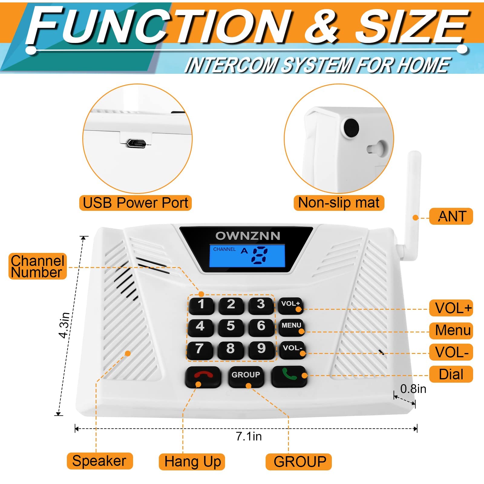 OWNZNN Wireless for Home [Upgraded 2022] Hand Free
